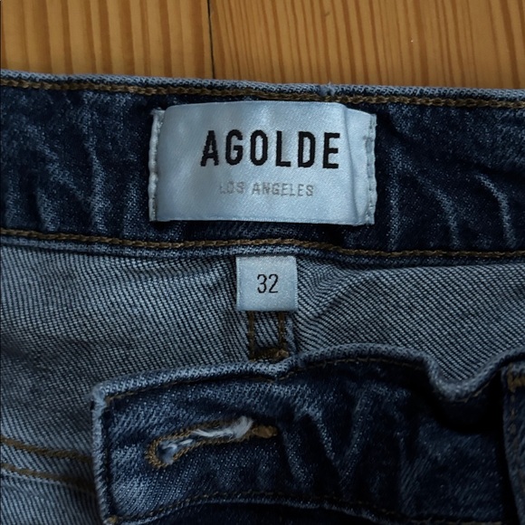 Agolde Riley Long High Rise Straight Jeans - Picture 3 of 6